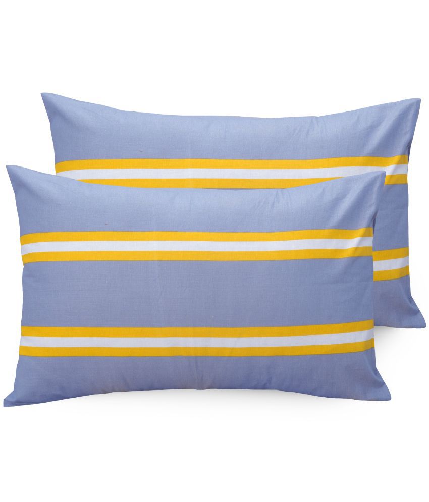     			Huesland - Regular Grey Cotton Pillow Covers 68X43 ( Pack of 2 )