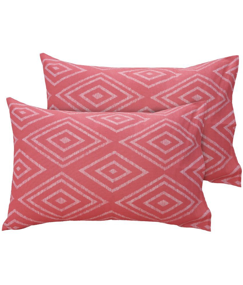     			Huesland - Regular Pink Cotton Pillow Covers 68X43 ( Pack of 2 )