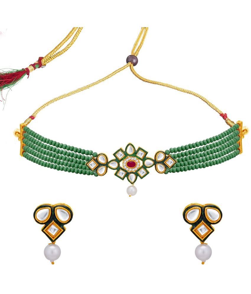     			Sukkhi - Green Alloy Necklace Set ( Pack of 1 )