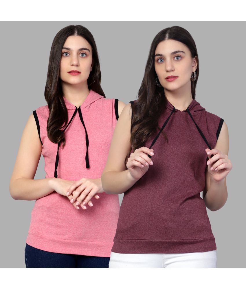     			Diaz - Multicolor Cotton Blend Regular Fit Women's T-Shirt ( Pack of 2 )