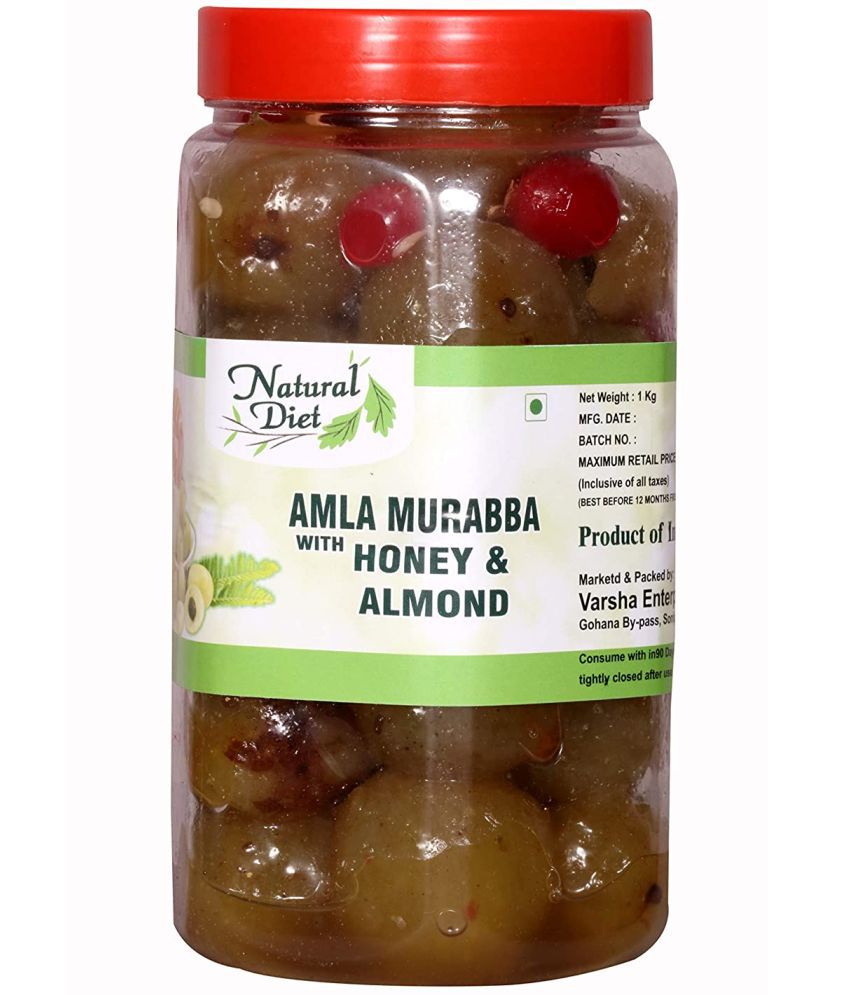     			Natural Diet Sweet Honey AMLA MURABBA with Almonds 1kg (The Orignal Love is Eating Grandma's Food) Pickle 1 kg