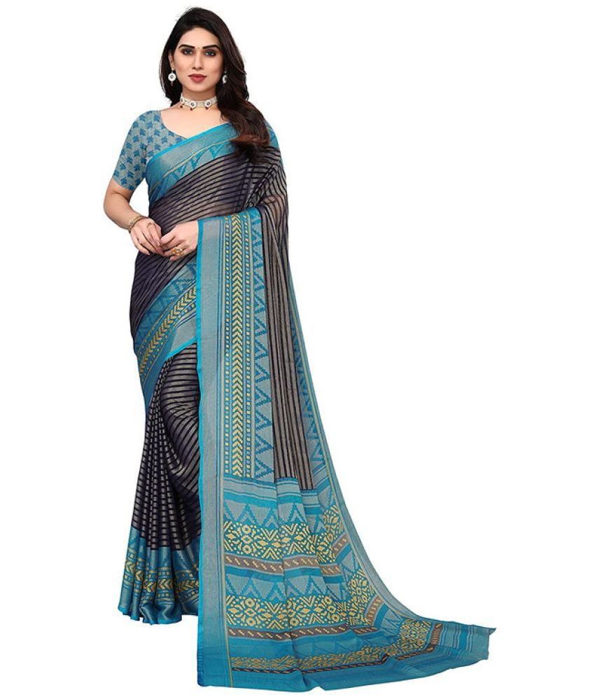     			Sitanjali - Multicolour Brasso Saree With Blouse Piece ( Pack of 1 )