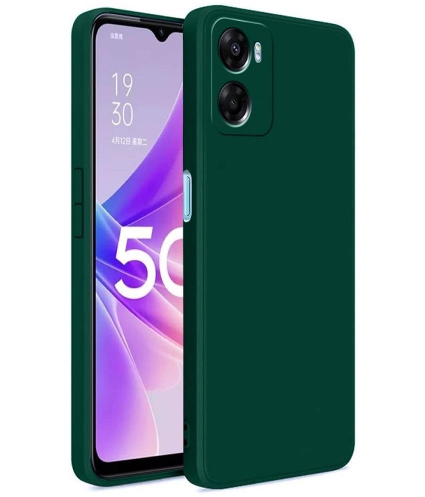     			Case Vault Covers - Green Silicon Plain Cases Compatible For Realme Narzo 50 5G ( Pack of 1 )