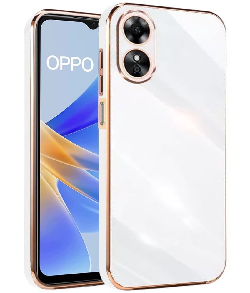     			NBOX - Silver Silicon Plain Cases Compatible For Oppo A17 ( Pack of 1 )