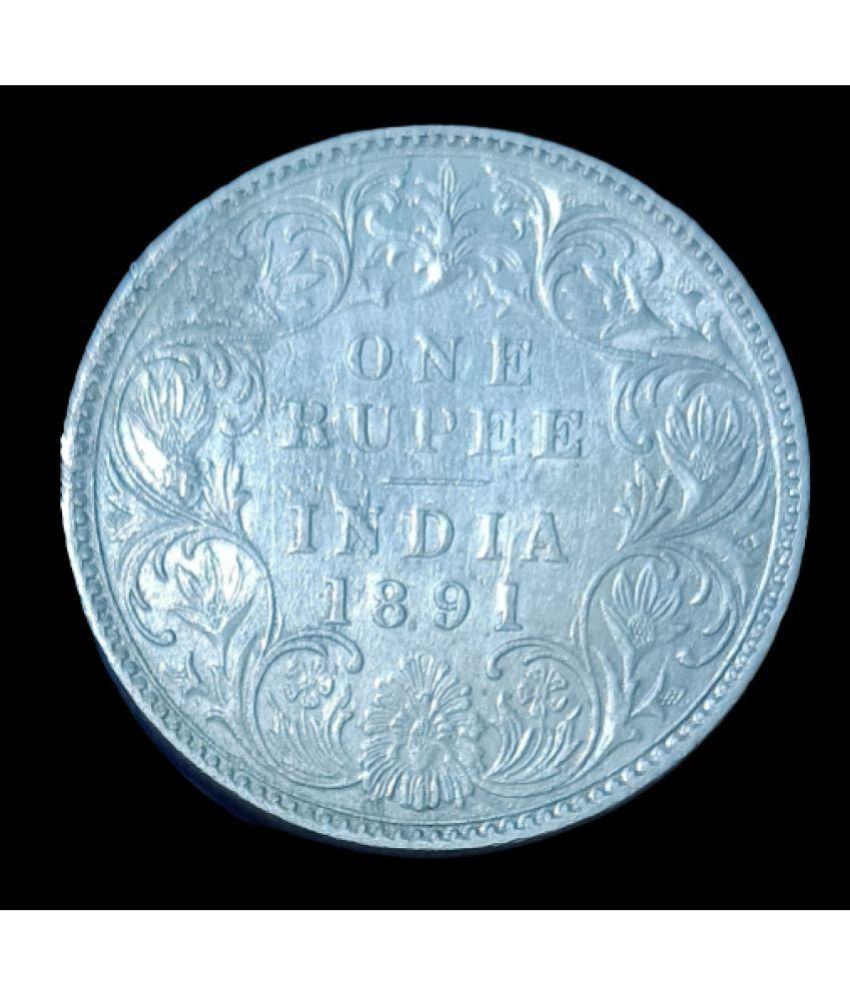     			SUPER ANTIQUES GALLERY - BRITISH INDIA RARE 1 RU. VICTORIA SILVER 1 Numismatic Coins
