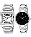 EMPERO - Silver Stainless Steel Analog Couple's Watch