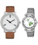 newmen - Brown PU Analog Couple's Watch