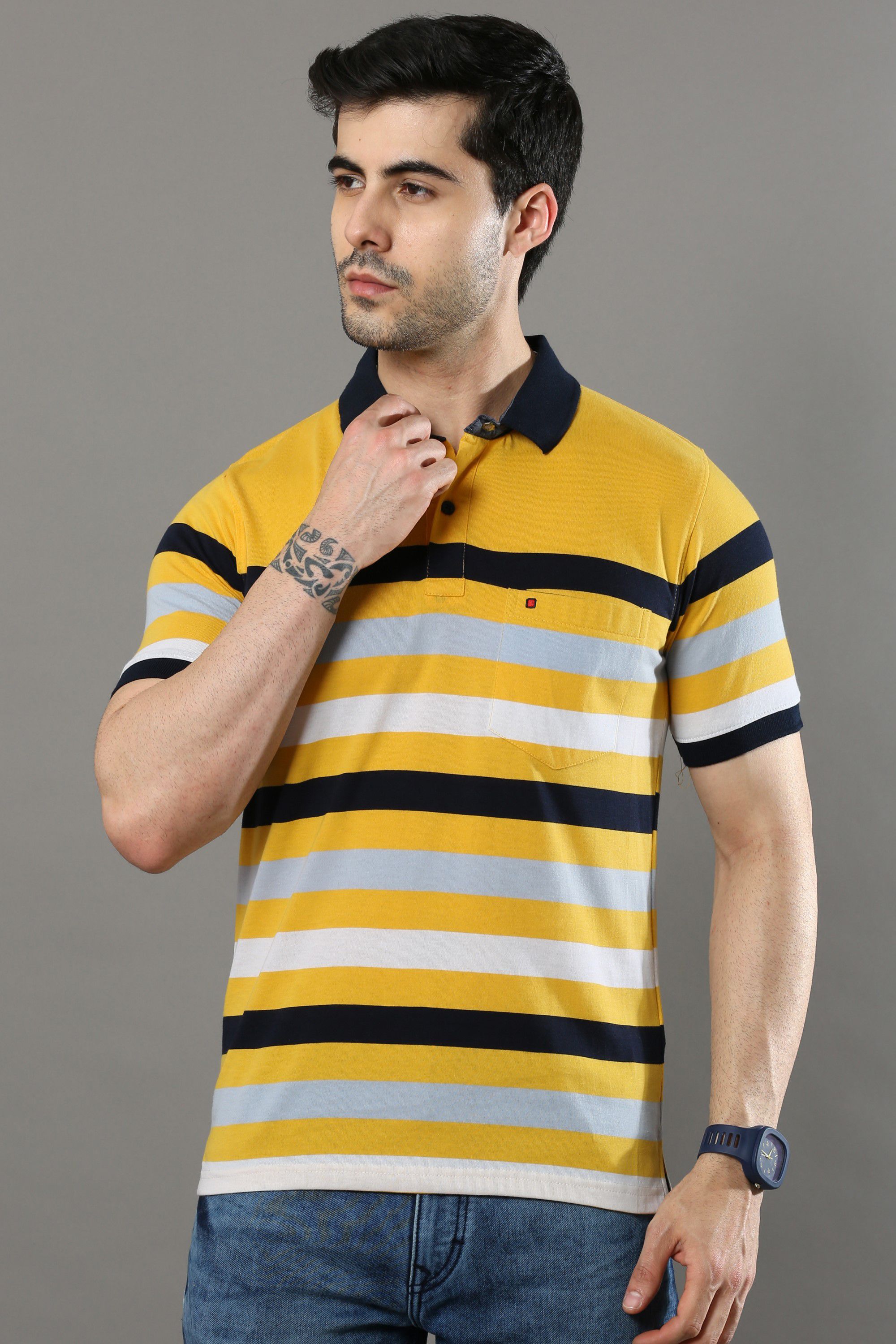     			Cool Colors - Yellow Cotton Regular Fit Men's Polo T Shirt ( Pack of 1 )