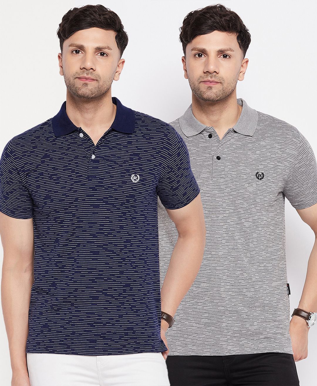     			First Krush - Multicolor Cotton Regular Fit Men's Polo T Shirt ( Pack of 2 )