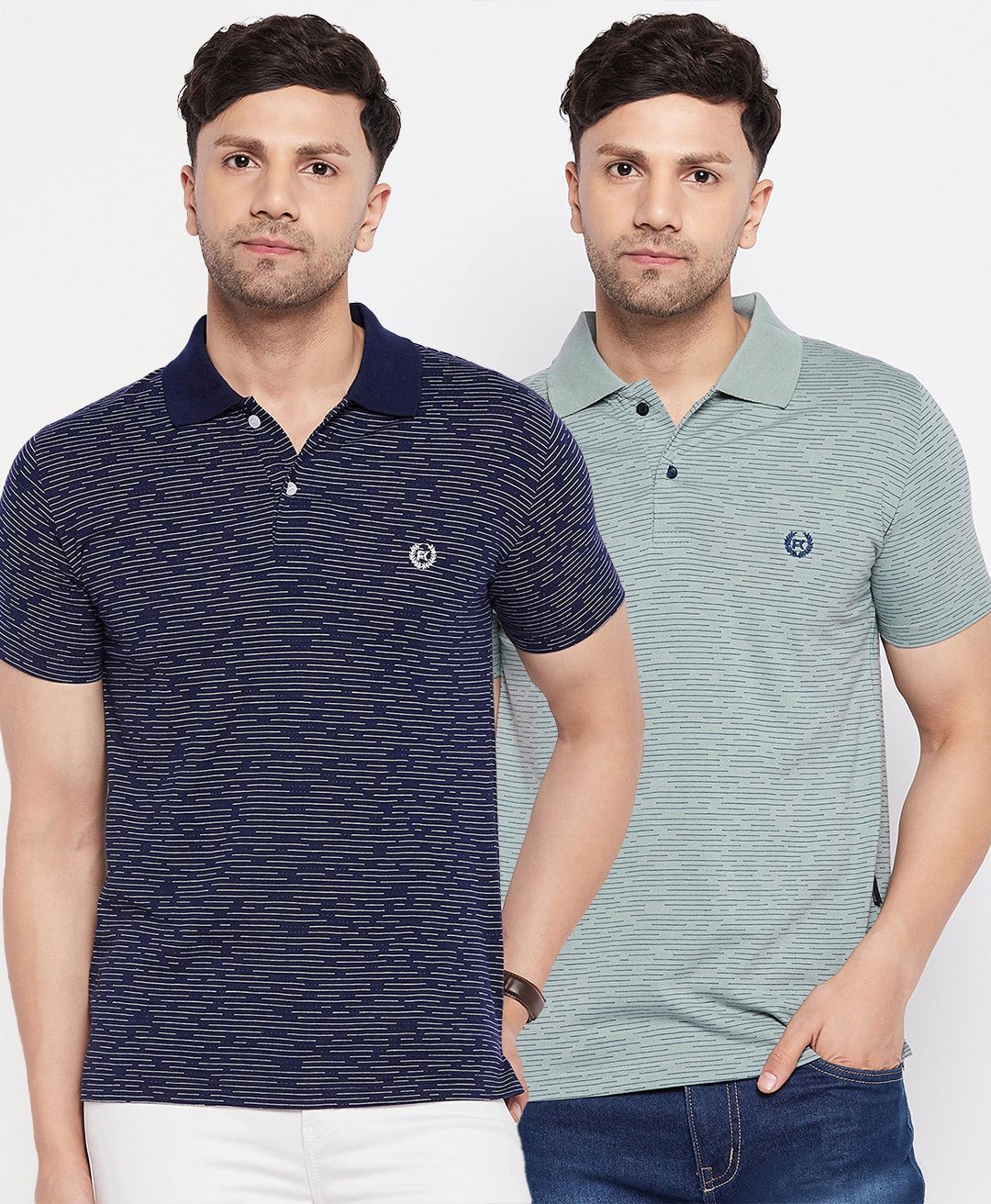     			First Krush - Multicolor Cotton Regular Fit Men's Polo T Shirt ( Pack of 2 )