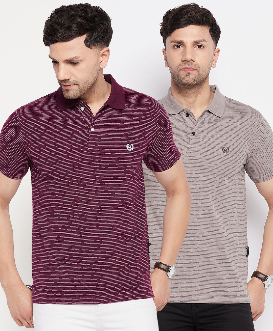     			First Krush - Multicolor Cotton Regular Fit Men's Polo T Shirt ( Pack of 2 )