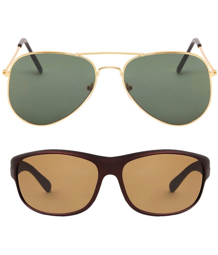     			Kanny Devis - Bronze Wrap Around Sunglasses ( Pack of 2 )