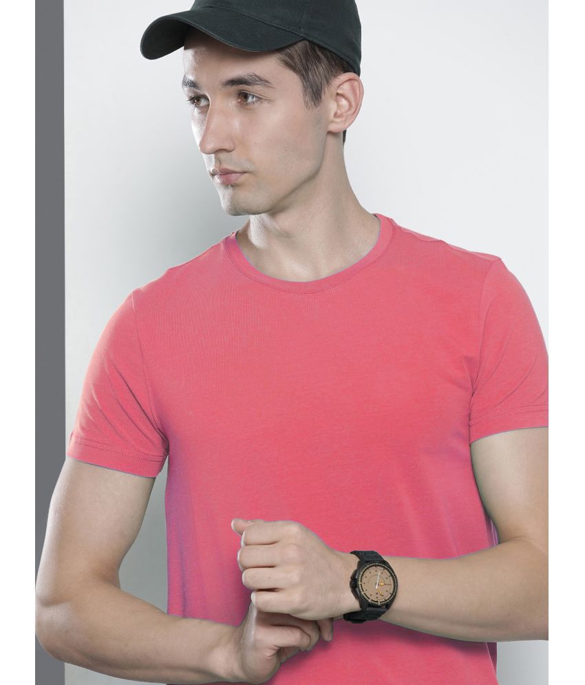     			Lycos - Pink Cotton Blend Regular Fit Men's T-Shirt ( Pack of 1 )