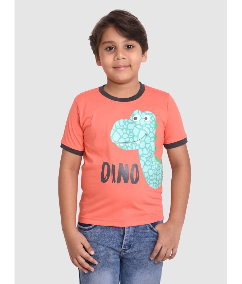 Neo Garments - Orange Cotton Boy's T-Shirt ( Pack of 1 )