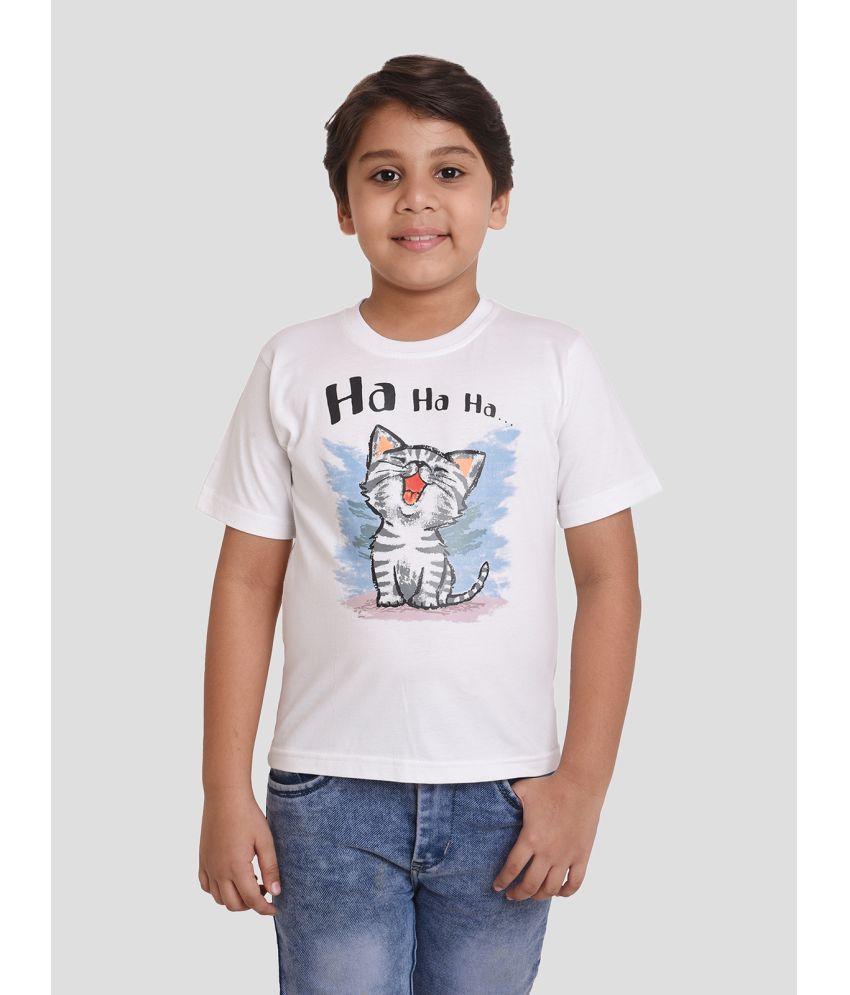 Neo Garments - White Cotton Boy's T-Shirt ( Pack of 1 )