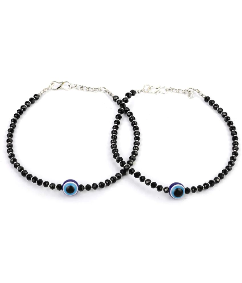     			Sunhari Jewels - Black Anklets ( Pack of 1 )