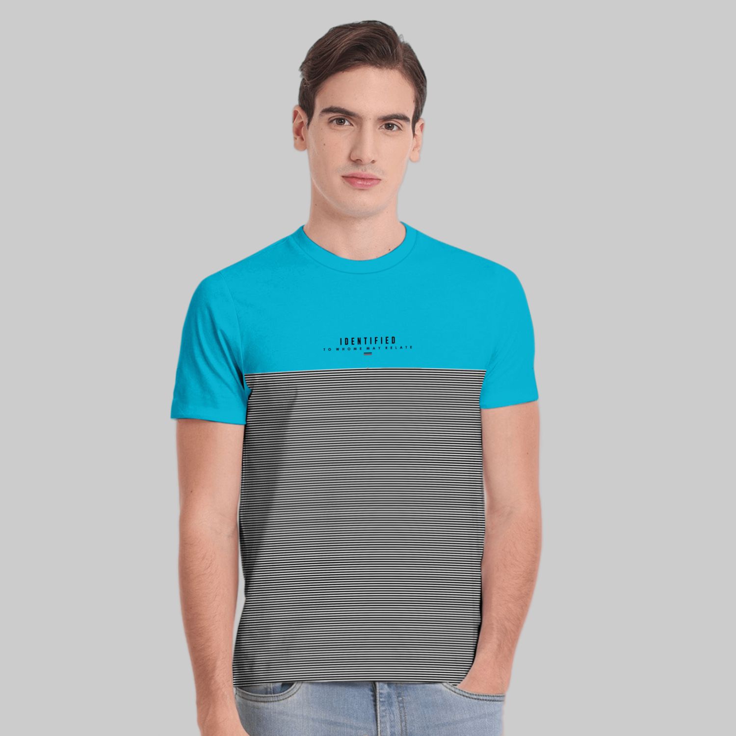     			TAB91 - Sky Blue Cotton Blend Regular Fit Men's T-Shirt ( Pack of 1 )