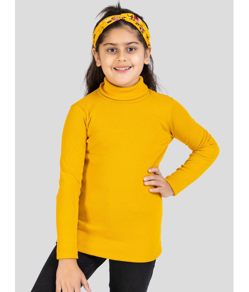    			YHA - Mustard Fleece Girls T-Shirt ( Pack of 1 )
