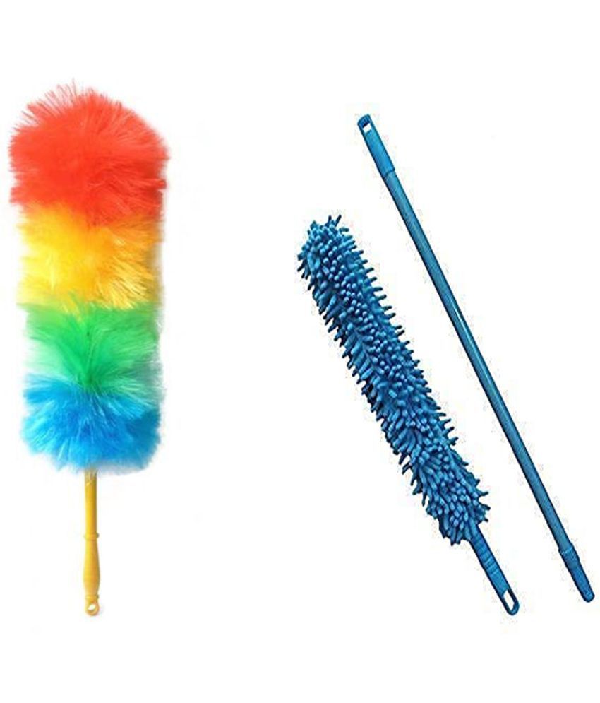 Alphonso Cleaning Combo of Multipurpose Feather Duster and Microfiber fan Duster