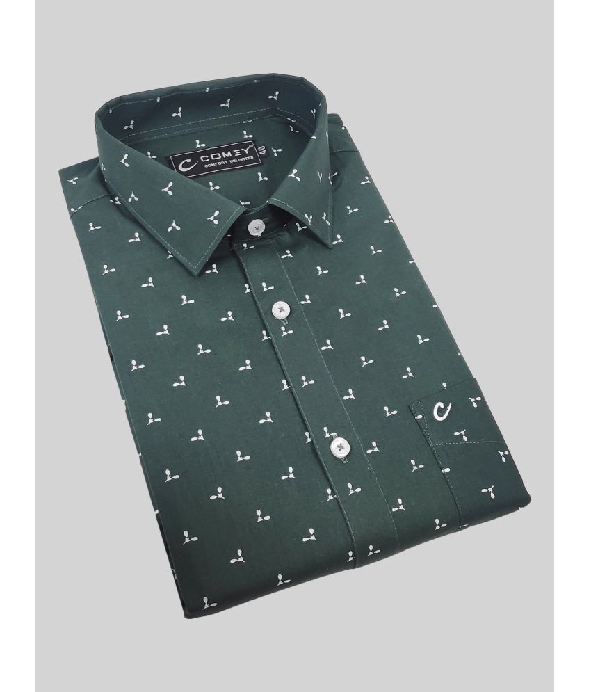     			Comey - Green 100% Cotton Slim Fit Men's Casual Shirt ( Pack of 1 )