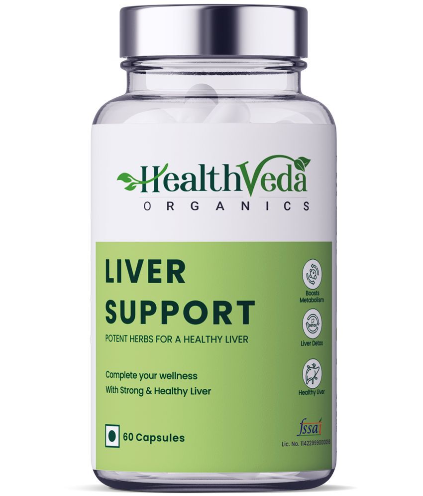     			Health Veda Organics Plant Based Liver Support Supplements, 60 Veg Capsules