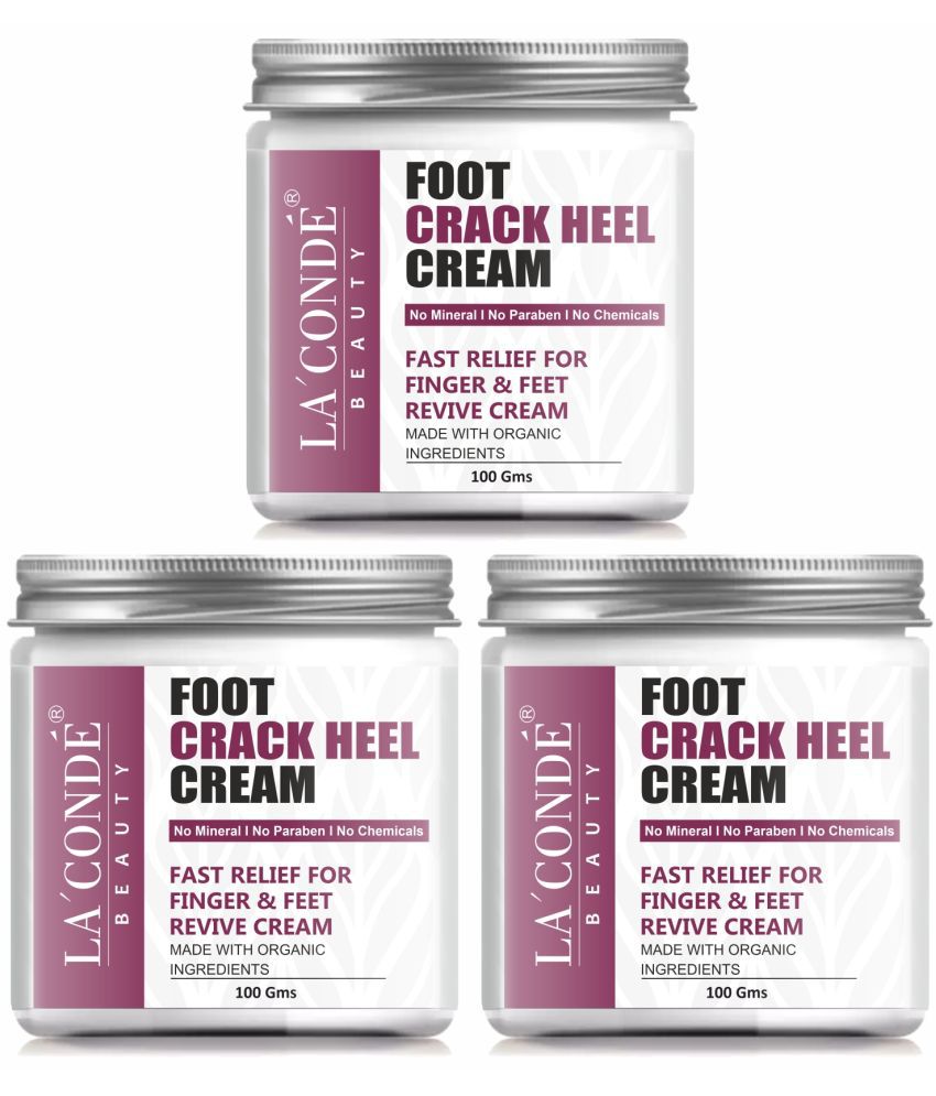     			La'Conde Cracked Foot Repair Cream For Soft Heels Foot Cream SPF 5 ( 100 g ) Pack of 3