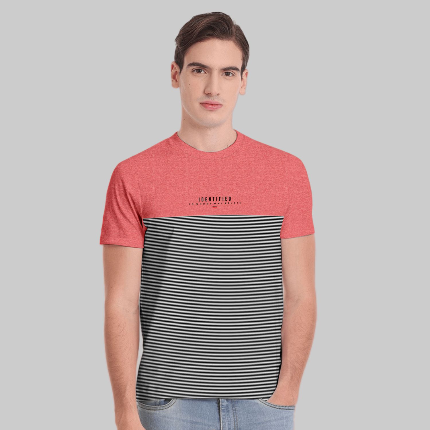     			TAB91 - Melange Red Cotton Blend Regular Fit Men's T-Shirt ( Pack of 1 )