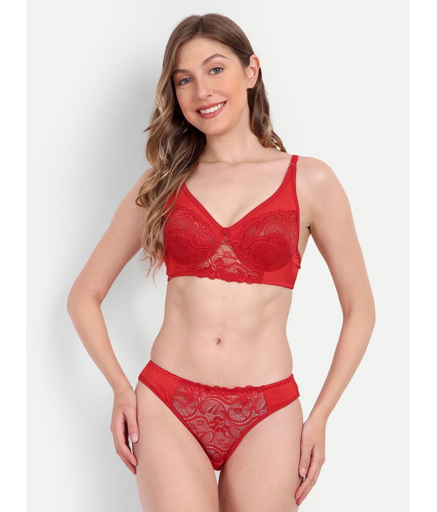     			aproz - Red Lingerie Set Nylon Women's Bra & Panty Set ( Pack of 1 )