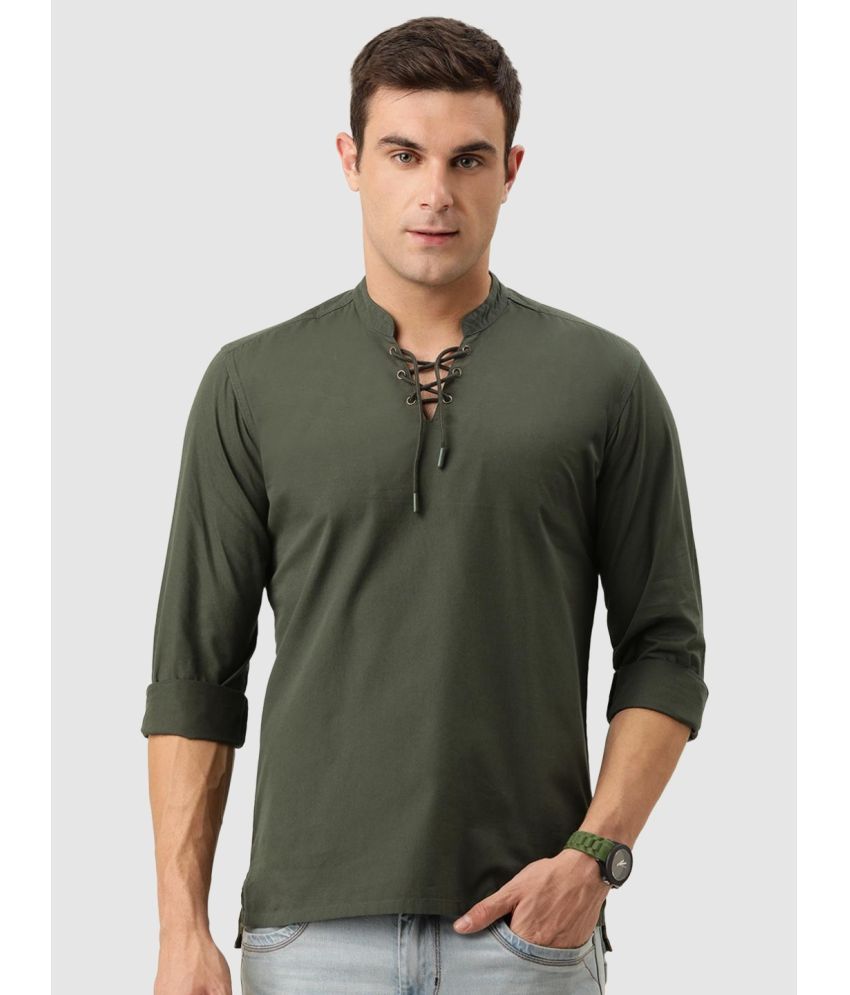     			Bene Kleed - Olive 100% Cotton Regular Fit Men's Casual Shirt ( Pack of 1 )