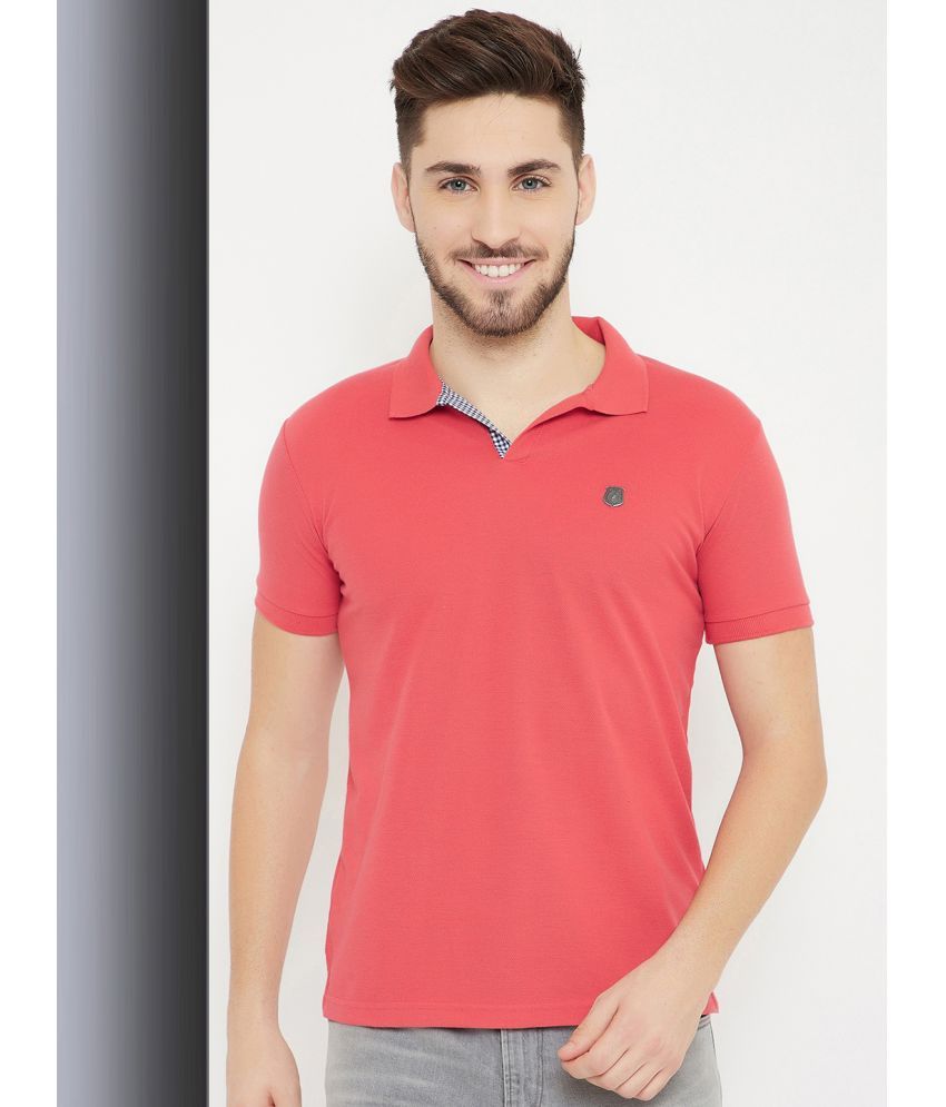     			HARBOR N BAY - Coral Cotton Blend Regular Fit Men's Polo T Shirt ( Pack of 1 )