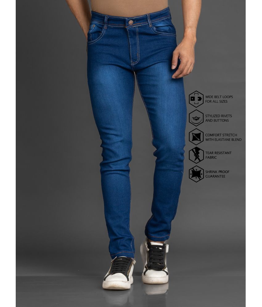     			L,Zard - Blue Cotton Blend Regular Fit Men's Jeans ( Pack of 1 )