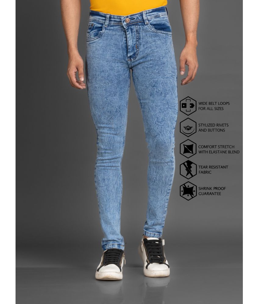     			L,Zard - Light Blue Denim Slim Fit Men's Jeans ( Pack of 1 )