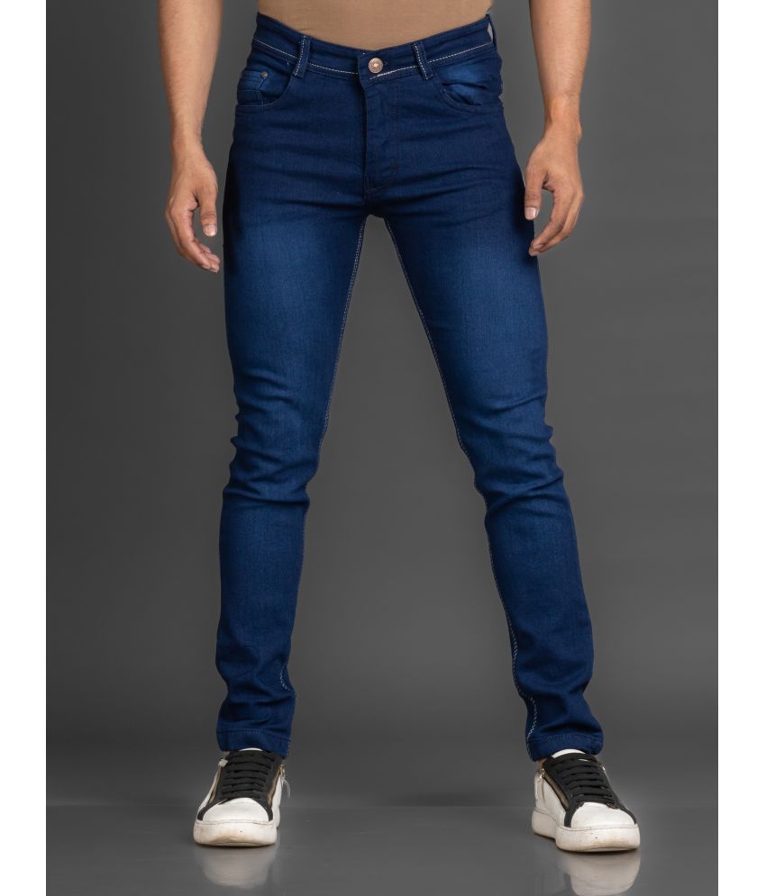     			L,Zard - Navy Blue Denim Regular Fit Men's Jeans ( Pack of 1 )