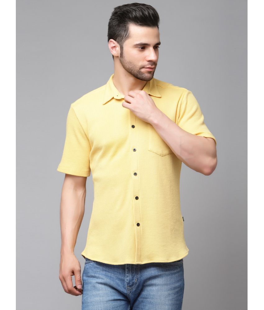     			Rigo - Yellow Cotton Blend Slim Fit Men's Casual Shirt ( Pack of 1 )