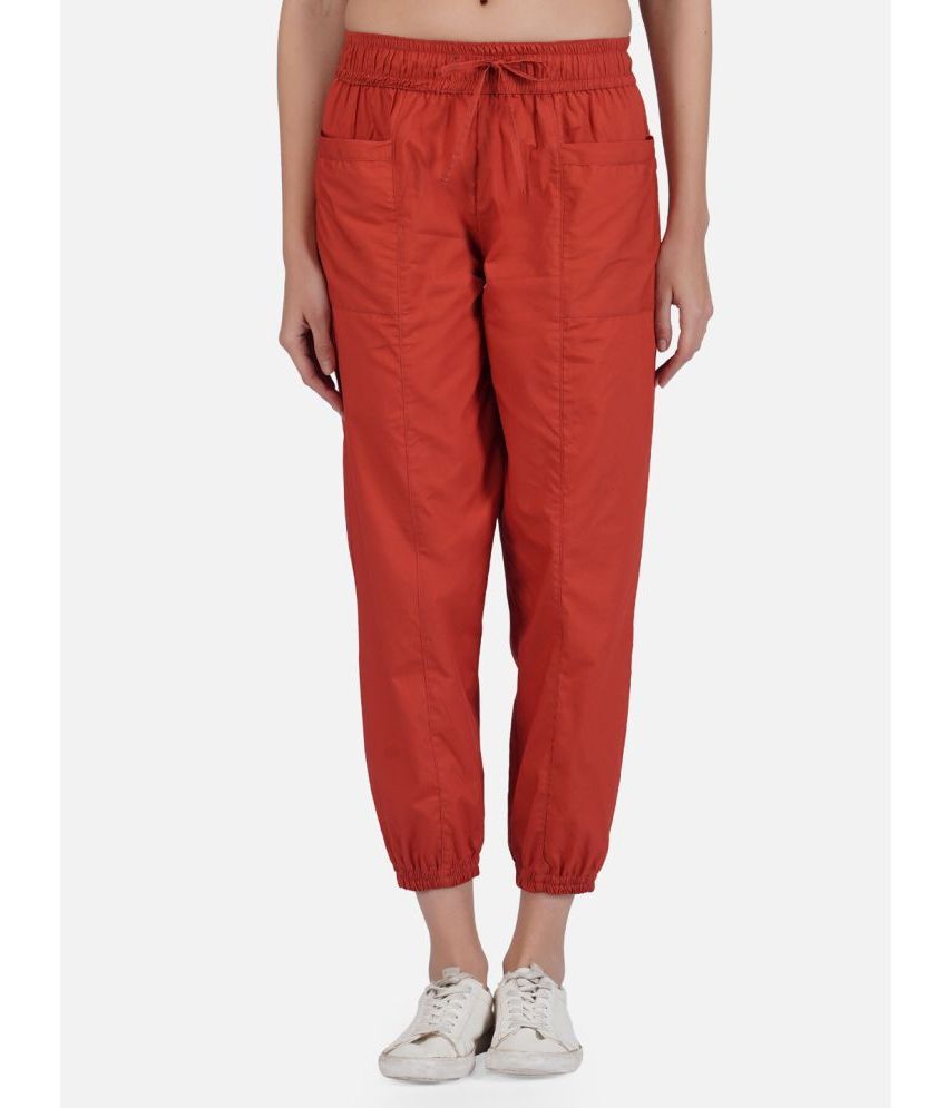     			fabcoast - Red Cotton Regular Women's Joggers ( Pack of 1 )