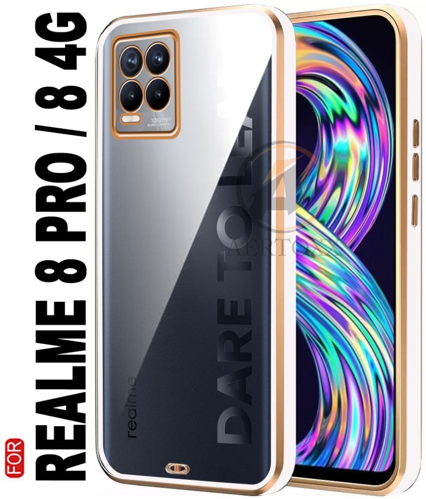     			AERTOXX - Transparent Silicon Plain Cases Compatible For Realme 8 Pro ( Pack of 1 )