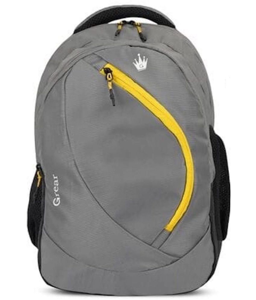     			Grear - Grey Canvas Backpack ( 30 Ltrs )