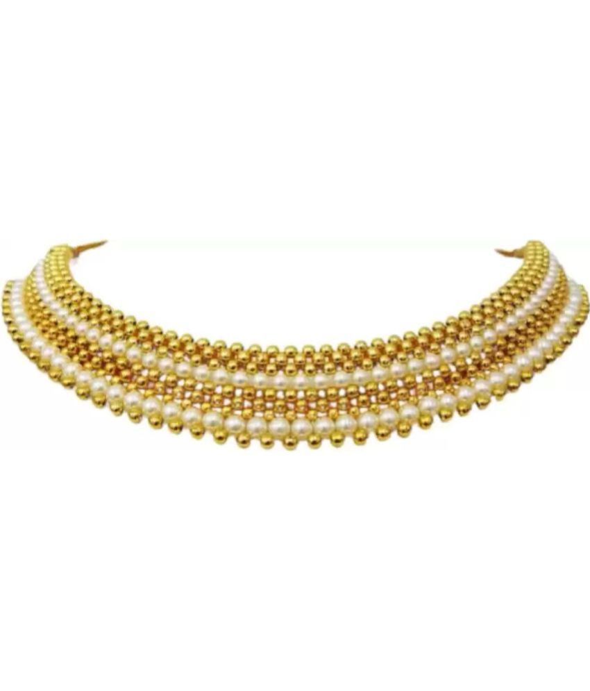     			HEER COLLECTION - Gold Alloy Necklace ( Pack of 1 )