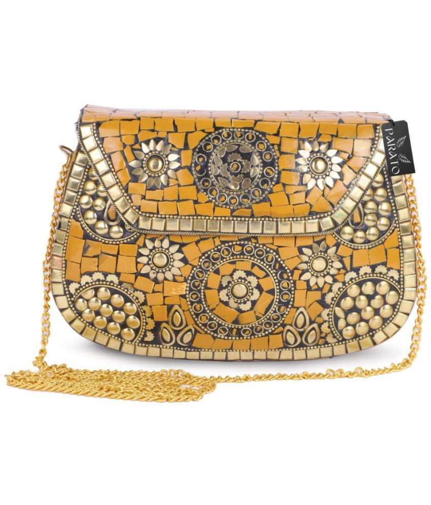     			PARATO - Yellow Suede Sling Bag