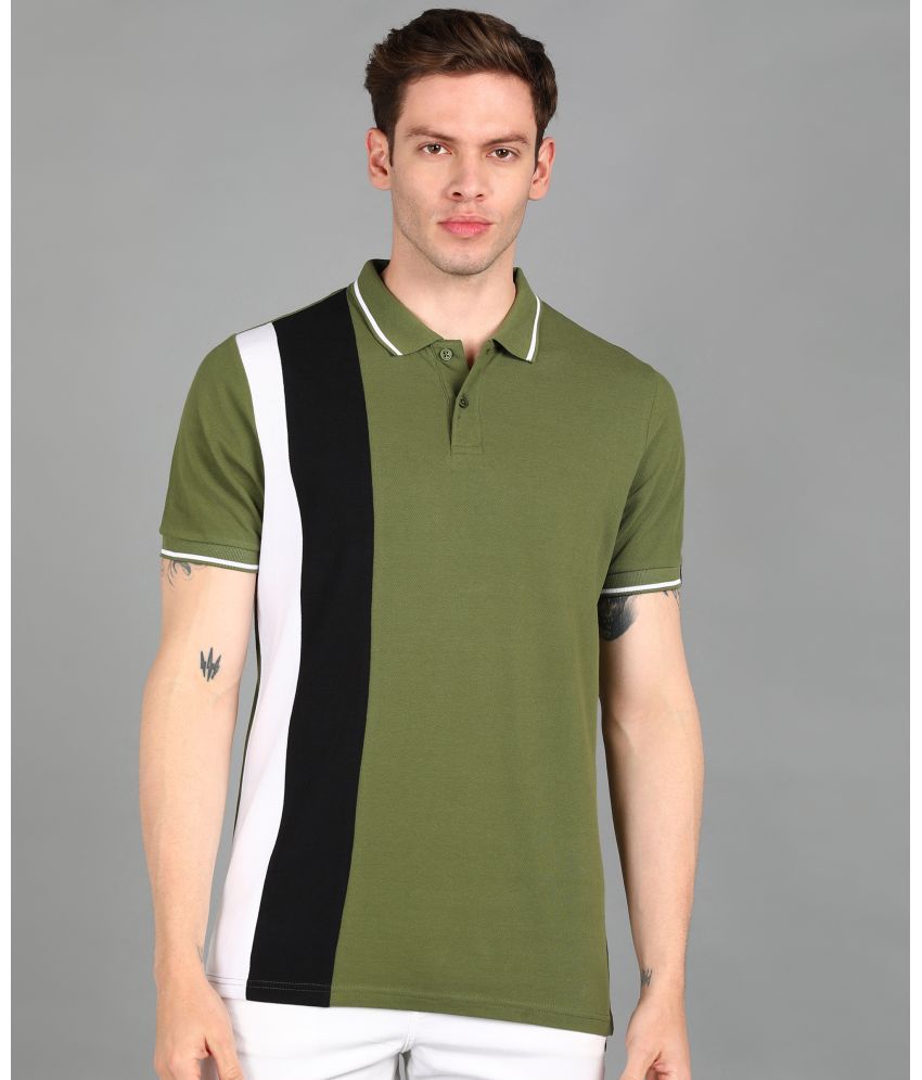     			Urbano Fashion - Green Cotton Slim Fit Men's Polo T Shirt ( Pack of 1 )