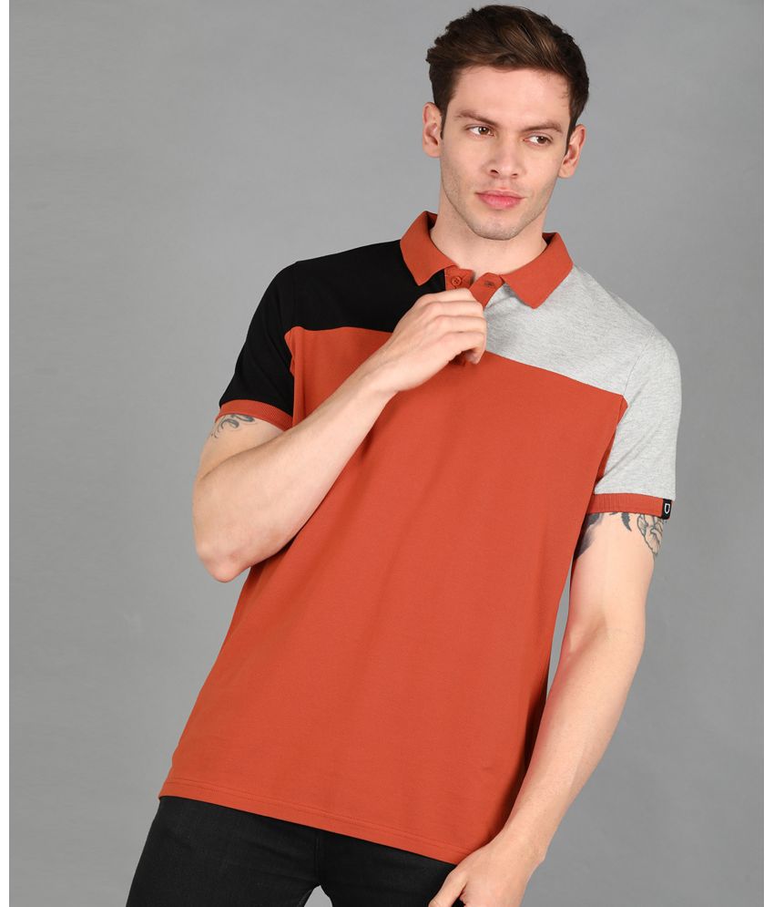     			Urbano Fashion - Orange Cotton Slim Fit Men's Polo T Shirt ( Pack of 1 )