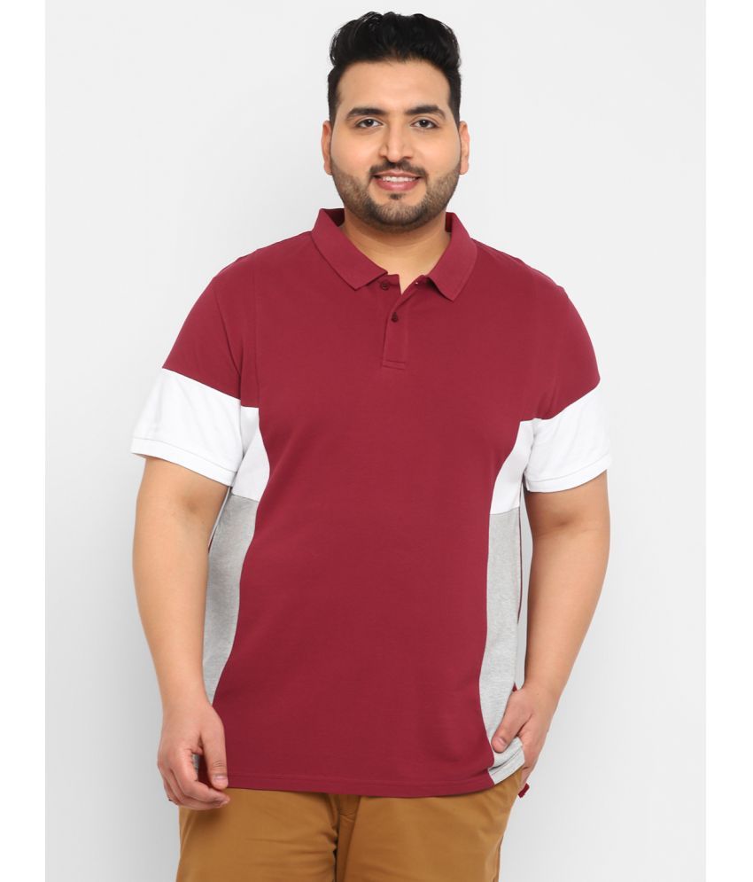     			Urbano Plus - Maroon Cotton Regular Fit Men's Polo T Shirt ( Pack of 1 )