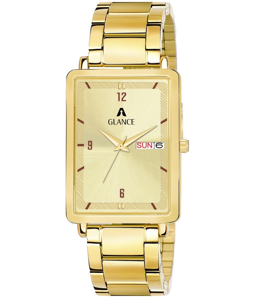     			Aglance - Gold Metal Analog Men's Watch