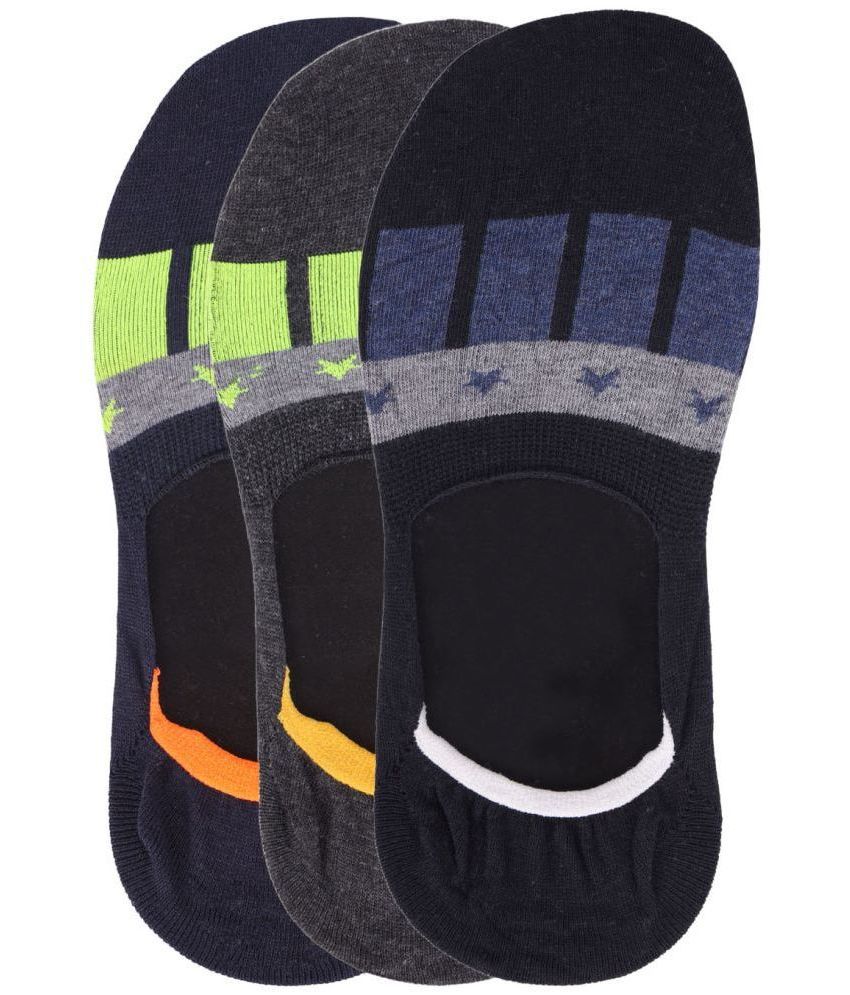     			Dollar - Cotton Men's Striped Multicolor Footies ( Pack of 3 )