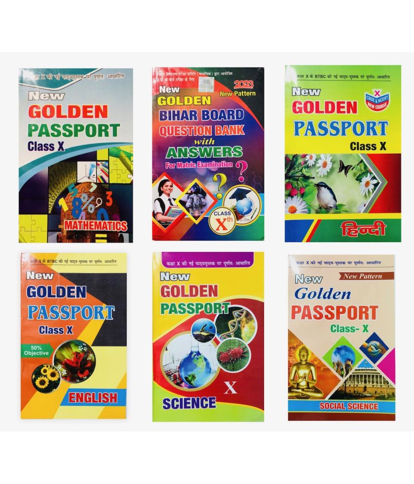     			Golden Passport Complete Guide Books For Class 10th Matric Examination ( Set of 5 Subject -With Question Bank Bihar Board Examination