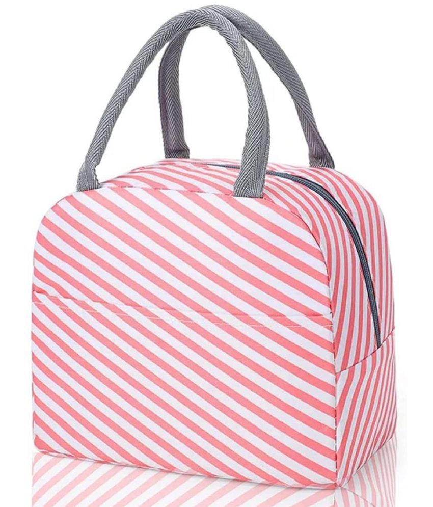     			House Of Quirk - Pink Polyester Lunch Bag