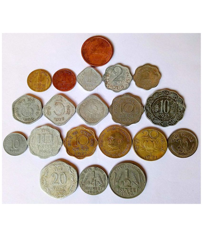     			INDIAN COINS SET OF 20 COINS