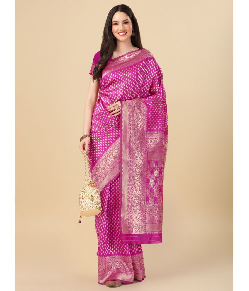     			Rekhamaniyar Fashions - Pink Art Silk Saree With Blouse Piece ( Pack of 1 )