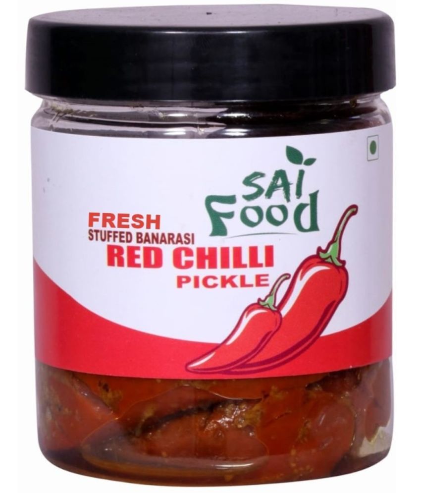     			SAi Food FRESH Stuffed Banarasi Red Chilli Pickle Lal mirch ka achar|Traditional Banarasi Flavor Pickle 250 g