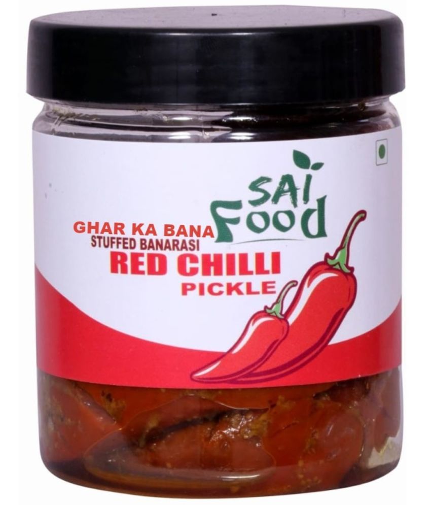     			SAi Food GHAR KA BANA Stuffed Banarasi Red Chilli Pickle Lal mirch ka achar|Traditional Banarasi Flavor Pickle 250 g